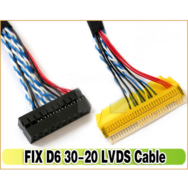 FIX D6 30-20 Fix-30P-D6 LVDS Cable 1Ch 6 Bit 30Pin for LCD Panel B154EW08 V.0