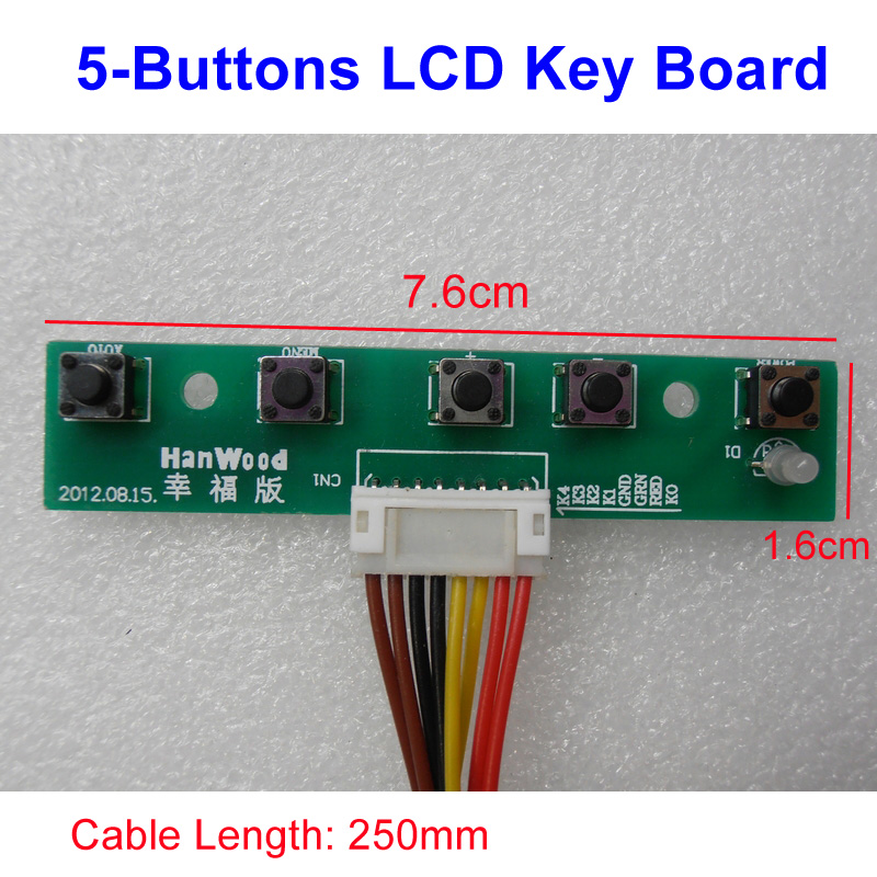 5-buttons LCD key board with cable
